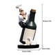 thumbnail image 3 of Figuras decorativas de chef francés - Decoración de resina 3D para el hogar para gourmets Sentarse en la botella de vino, 3 of 8