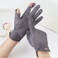 thumbnail image 2 of AWZXDE Winter Thermal Touchscreen Lined Windproof Riding Mittens for Cold Weather Cycling Comfort Soft Warm Gloves Grey,One Size, 2 of 3