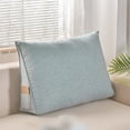 thumbnail image 2 of Triangular Headboard Pillow Twin Size Bolster Backrest Reading Support for Bed with Removable Cover, 2 of 5
