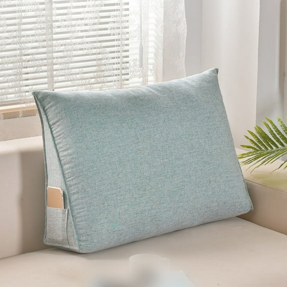Small Wedge Pillow Headboard Reading Pillow for Sitting Up in Bed Adult Backrest Triangle Bolster Pillow for Couch Daybed Cushion Lumbar Body Support Leg Positioning, 20 * 31.5 * 7.8in