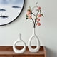 thumbnail image 1 of de 2 floreros de cerámica, accesorios , centro de geométrico, florero elegante para decoración , de inauguración de l , Blanco perfecl Florero de arte simple, 1 of 8
