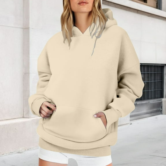Hoodies Oversized Sweatshirt for Women Fleece Hoodies Long Sleeve Shirts Pullover Fall Clothes With Pocket