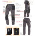 thumbnail image 4 of Skylinewears Men Work Pants Construction Utility Heavy Duty Reinforcement Workwear Trousers Carpenter Pants, 4 of 5