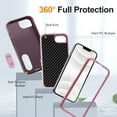 thumbnail image 2 of For iPhone 16E Case Military Grade Dual Layer Shockproof Phone Cover Build With Kickstand Dustproof Drop Proof Protective Case for iPhone 16e 2025 6.1"(Purple/Pink), 2 of 8