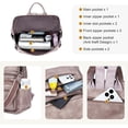 thumbnail image 3 of Womens Backpack Purse Vegan Leather Large Travel Backpack College Shoulder Bag with Tassel, 3 of 7