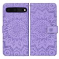 thumbnail image 5 of Asuwish Compatible with Google Pixel 7 5G Wallet Phone Case and Tempered Glass Screen Protector Flip Credit Card Holder Stand Mandala Flower Cell Cover for Pixel7 Pixle Seven 6.3 Women Men Purple, 5 of 9