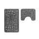 thumbnail image 2 of Juego de alfombrillas de baño Naiovety de poliéster antideslizantes fáciles de limpiar gris oscuro, 2 of 6