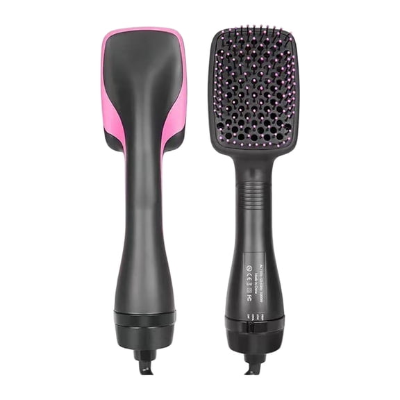 MMJ 2 In 1 Hair Dryer Brush Straightener Negative Ion Blow Dryer Volumizer Detangler Smooth Frizz Hot Air Styler