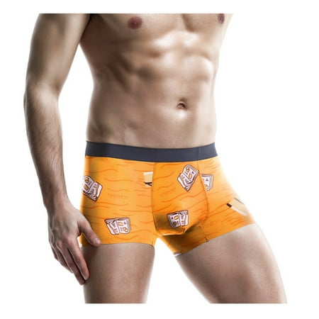 

Knosfe Mens Printed Moisture-Wicking Underwear Stretch Boxer Briefs L