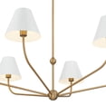 thumbnail image 6 of XAV-B9319-VG-WH Crystorama Lighting Xavier - 6 Light Chandelier-16.5 Inch Tall and 48 Inch Wide-Vibrant Gold/White Finish, 6 of 7