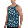 thumbnail image 2 of Bixox Green Christmas Print Socks Pattern Men's Gym Tank Tops Workout Sleeveless T-Shirts Athletic Muscle Tank Training Bodybuilding Shirts,S-4XL, 2 of 7
