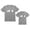 Dad Gray / Child Gray, variant on Copy Paste Matching Set T-Shirts For Father & Son Daughter Toddler & Men's Set Dad Gray XX-Large / Child Gray 3T