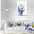 thumbnail image 1 of White Gerbera Daisy in Blue - Large Flower Canvas Wall Art, 1 of 3