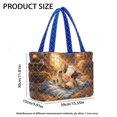 thumbnail image 7 of Pzuqiu Cute Cow Print Large Capacity Quilted Tote Bag for Women Lightweight Puffer Work Tote Bag Trendy Carryall Work Travel Totes for School Everyday Use Soft Shoulder Handbag, 7 of 7