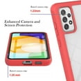 thumbnail image 3 of Galaxy A53 5G Case,Dteck with Built-in Screen Protector 360 Full Body Heavy Duty Shockproof Dual Layer Rugged Protective Dropproof Anti-Scratch Case for Samsung Galaxy A53 5G 6.5-inch,Red, 3 of 6