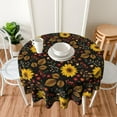 thumbnail image 6 of Round Tablecloth 60 inch, Floral Round Table Cloth, Stain Resistance, Water Repellent and Wrinkle-Free, Sunflower Circle Tablecloth for Home Kitchen Dining Party Patio Indoor and Outdoor Use, 6 of 6