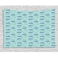 thumbnail image 1 of Kids Tapestry, Hippo and Crocodile in Water Friendly African Animals Cartoon, Wall Hanging for Bedroom Living Room Dorm Decor, 60W X 40L Inches, Pale Blue Slate Blue and Green, by Ambesonne, 1 of 2