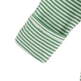 thumbnail image 5 of Pandaie Newborn Baby Boy Girl Clothes Infant Long Sleeve Romper Hat 2 Piece Set Ribbed Knit Stripeds Bodysuit Jumpsuit 3-6 Months Light Green, 5 of 6