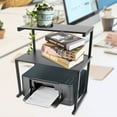 thumbnail image 4 of Miumaeov 3-Tier Printer Stand Tabletop Black Printer Rack Storage Shelves Multipurpose, 4 of 9
