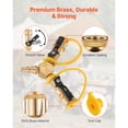 thumbnail image 4 of KFFKFF RV Propane Quick Connect Y Splitter Adapter with Shutoff Valve, 2-Way 1/4 Inch Quick Disconnect Kit, Compatible with RV Trailer, Propane Hose for Motorhome Tabletop Camping Grill, 4 of 9