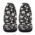 thumbnail image 5 of POLERO Black Floral Print Front Seat Cover for Van, 2 Pack Breathable Car Seat Covers Anti-Scratch Wrap Around Fit Vehicle Seat Covers, 5 of 13