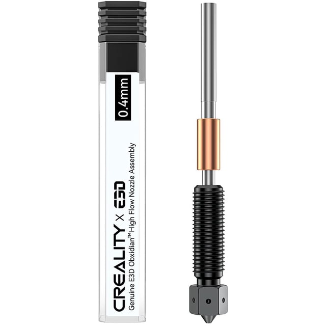 Boquilla Creality K1C E3D Obxidian de acero endurecido de alto flujo de 0,4 mm