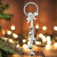 thumbnail image 3 of 4 Pcs Christmas Jingle Bell Door Hanger Hanging Ornament Xmas Tree Door Hanging Decor Welcome Bell Door Knob Pendant Home Farmhouse Wreath Holiday Decorations 11inch Silver & CUSTOM Storage Carrier, 3 of 7