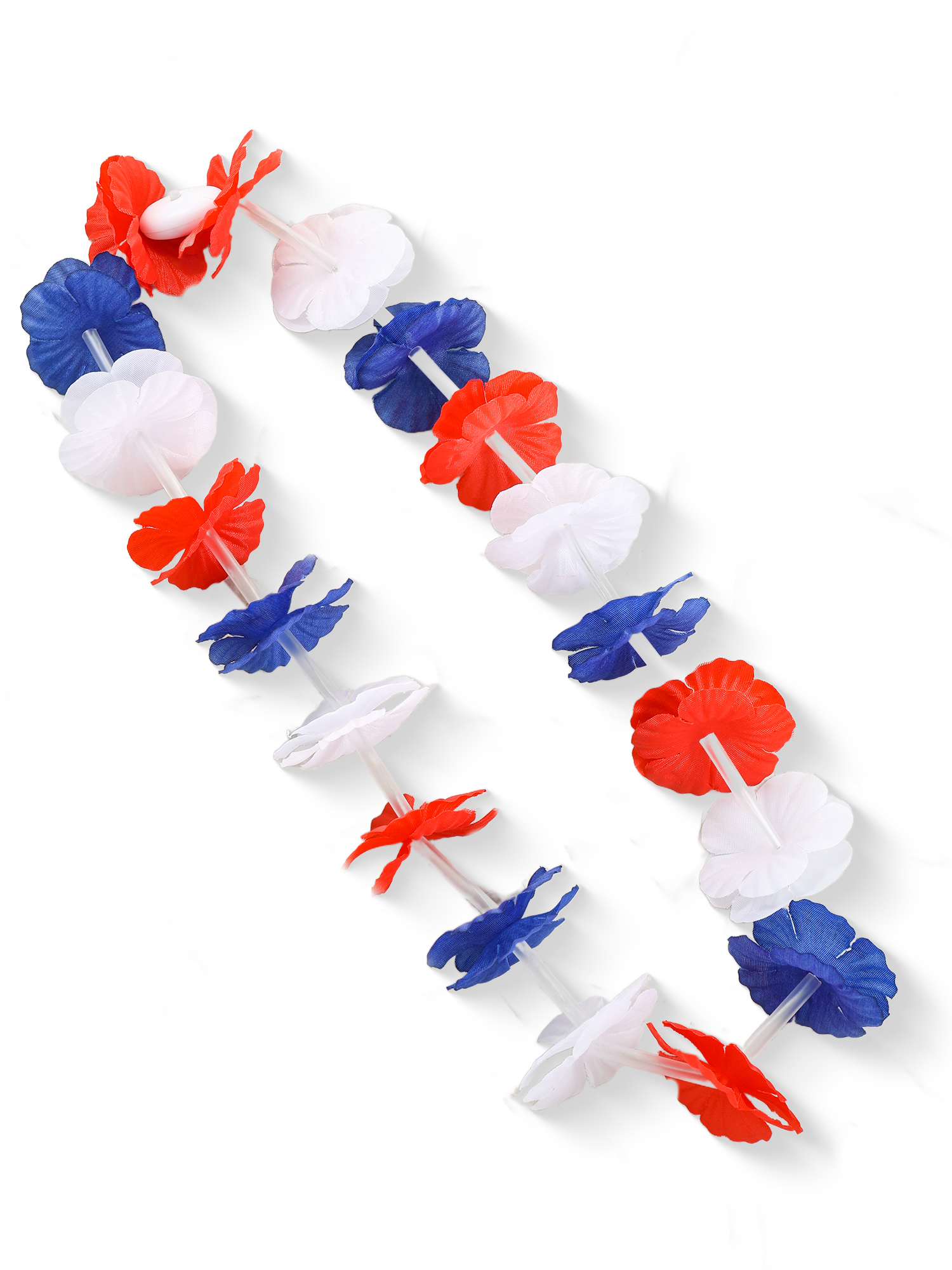 Way to Celebrate Americana Red, White, and Blue Light-Up Floral Necklace
