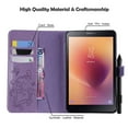 thumbnail image 3 of Galaxy Tab A 8.0 2018 Case, Dteck Slim Fit Embossed Butterfly Pattern PU Leather Folio Stand Case with Card Holders Cover for Samsung Galaxy Tab A 8 inch 2018 Release SM-T387 Tablet, Purple, 3 of 5