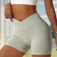 thumbnail image 1 of Pantalones cortos de entrenamiento para mujeres levantando la cintura alta (menta s) verde, 1 of 6