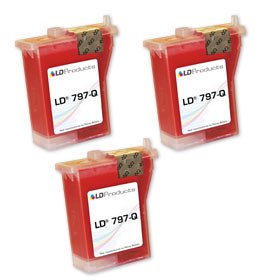 LD Products Compatible MailStation 2 Set of 3 Flourescent 797-Q Cartridges