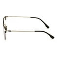 thumbnail image 3 of Men Aluminum Optical Frame Wide Fitment Rectangular Reading Glasses with Titanium Temple Half Rimless 145MM Ti03 +3.50, 3 of 4