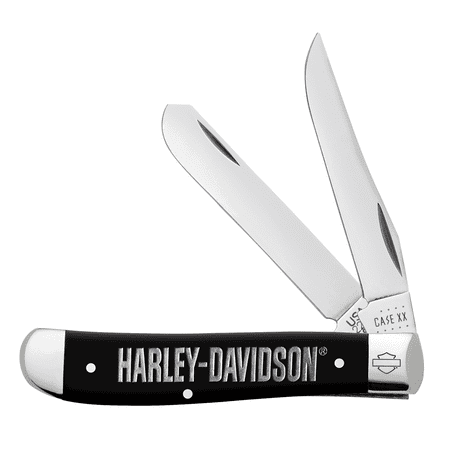 Case XX Knives Harley-Davidson Black Mini Trapper Stainless 52231 Pocket Knife