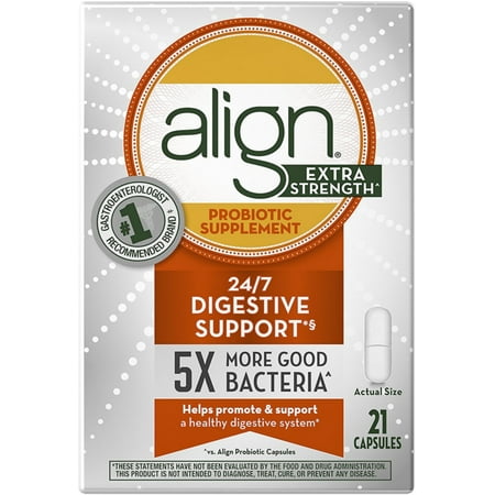 Align Extra Strength Daily Probiotic Supplement, Probiotics Supplement Capsules 21 ea (Pack of 3)