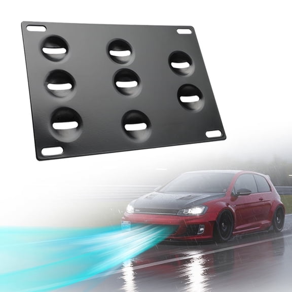 AXECO for Volksvagen Golf MK6 2010-2014 Tow Hook License Plate Relocator  No Drilling  Front Bumper Grill Tag Holder Offset