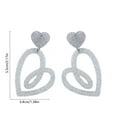 thumbnail image 3 of Linnome Valentine's Day Heart Earrings Delicate Sparkle for Romantic Celebrations Couples Gifts Sentimental Jewelry, 3 of 6