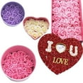 thumbnail image 3 of Langgg Pack of 50 Artificial Bionic Flowers PE Foam Simulation Roses Fake Flower Decorations Wedding Party Engagement Presents Rose Red, 3 of 9