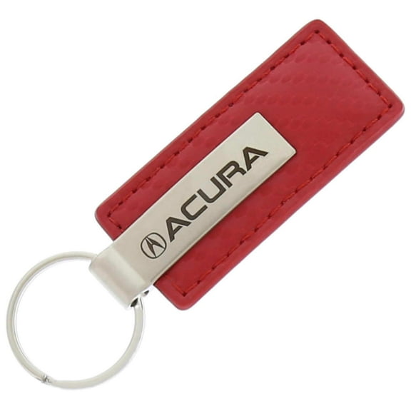 Acura Carbon Fiber Leather Keychain (Red)