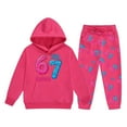 thumbnail image 5 of Kiijoy Girls' Hoodie and Jogger Pants Set Hooded Sweatshirt Sweatpants Tracksuit, Sizes 12-13, 5 of 6