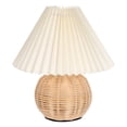 thumbnail image 3 of Miangastore Table Lamp with Pleated Lampshade Small Night Light Bedside Desk Light Bedroom Table Light, 3 of 8