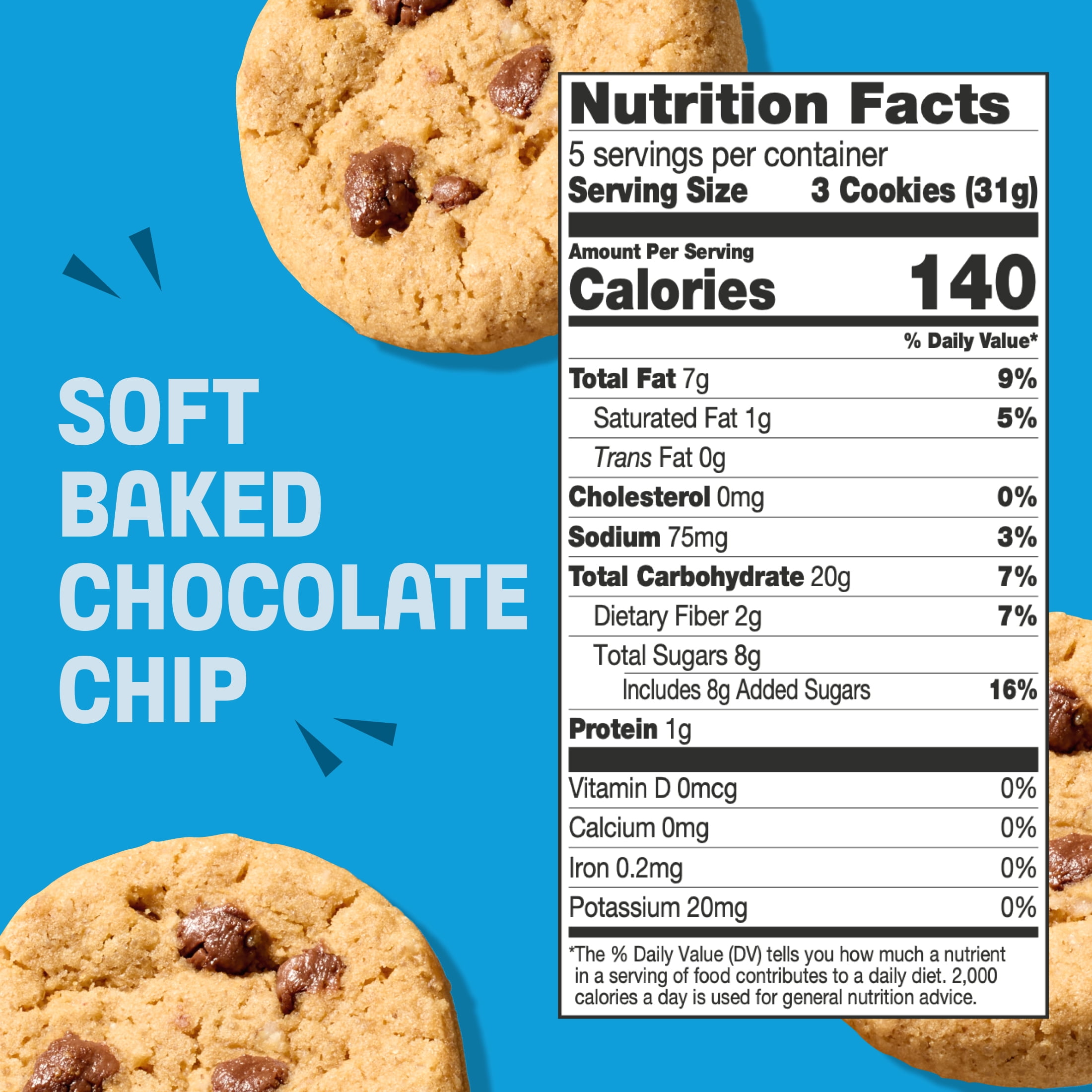 (3 pack) Partake Foods Soft Baked Chocolate Chip Cookies, Vegan & Gluten-Free, Shelf-Stable, Baked, 5.5 oz