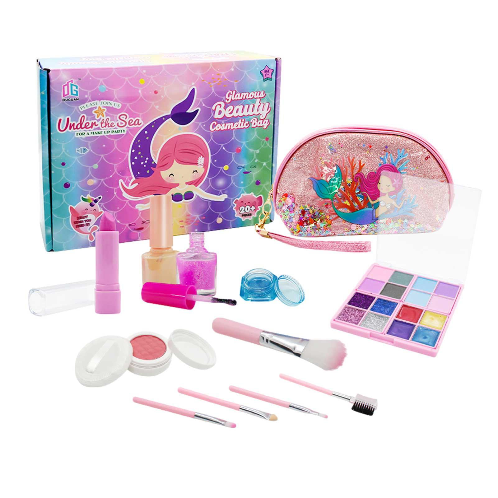 Accommodatie Eenvoud steekpenningen MEGAWHEELS 14PCS Kids Cosmetic Set Mermaid Washable Makeup Toys -  Walmart.com