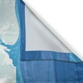 thumbnail image 3 of Ambesonne Wave Kitchen Curtains, Blue Tones Ocean Illustration, 55"x39", Dark Sky Blue Pale Blue, 3 of 3
