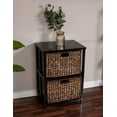 thumbnail image 7 of BirdRock Home 2 Tiered Hanging File Cubby with Wood Top - Brown Wash , 7 of 7