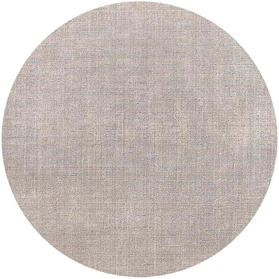Ahgly Company Machine Washable Indoor Round Industrial Modern Rose G Pink Area Rugs, 8' Round