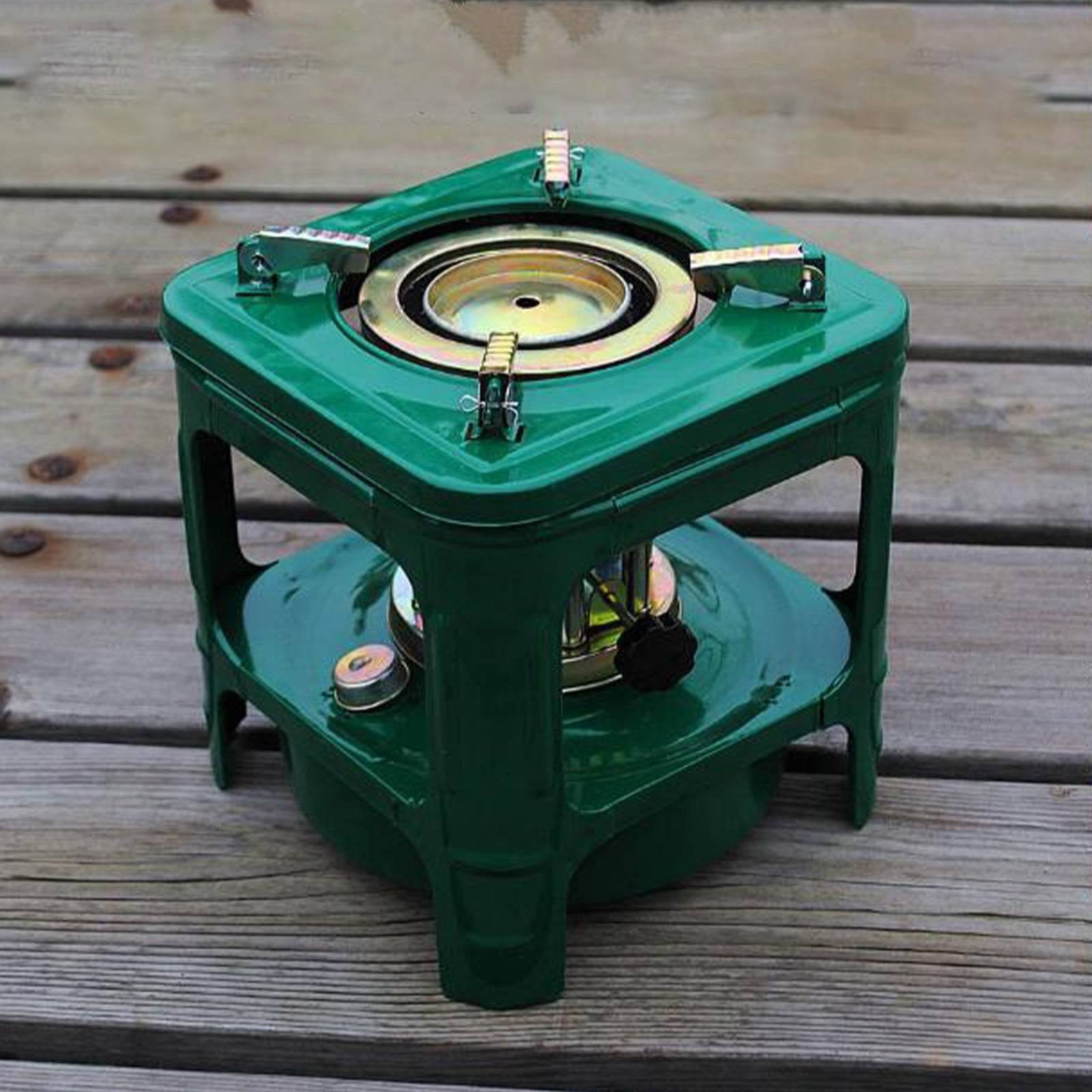 1xCompact Outdoor Cookware Furnace,Portable Kerosene & Diesel Stove,Efficient Portable Camping Stove for Backpacking and Outdoor Cooking,Metal Kerosene Pot for Boiling Water Cooking and Heating,Green