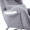thumbnail image 4 of Dovelina Modern Teddy Nursery Rocking Chair with High Backrest for Living Room, Bedroom，Gray, 4 of 5