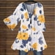 thumbnail image 1 of Reino Unido mujeres blusa larga camiseta damas estampado floral túnica tops casual camiseta más sizewhite14xl, 1 of 3