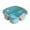 Sky Blue, variant on Bento Lunch Box With Compartmented Design For Microwave Heating Food Grade Plastic 1100 ml Capacity 20 cm x 20 cm x 7.5 cm