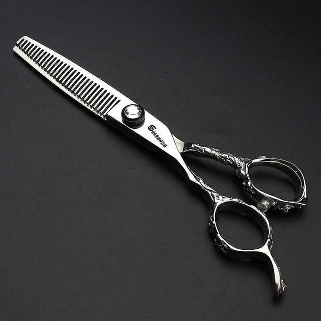 Tijeras de entresacar para el cabello de 6 pulgadas, de acero inoxidable japonés, tijeras profesionales para zurdos.